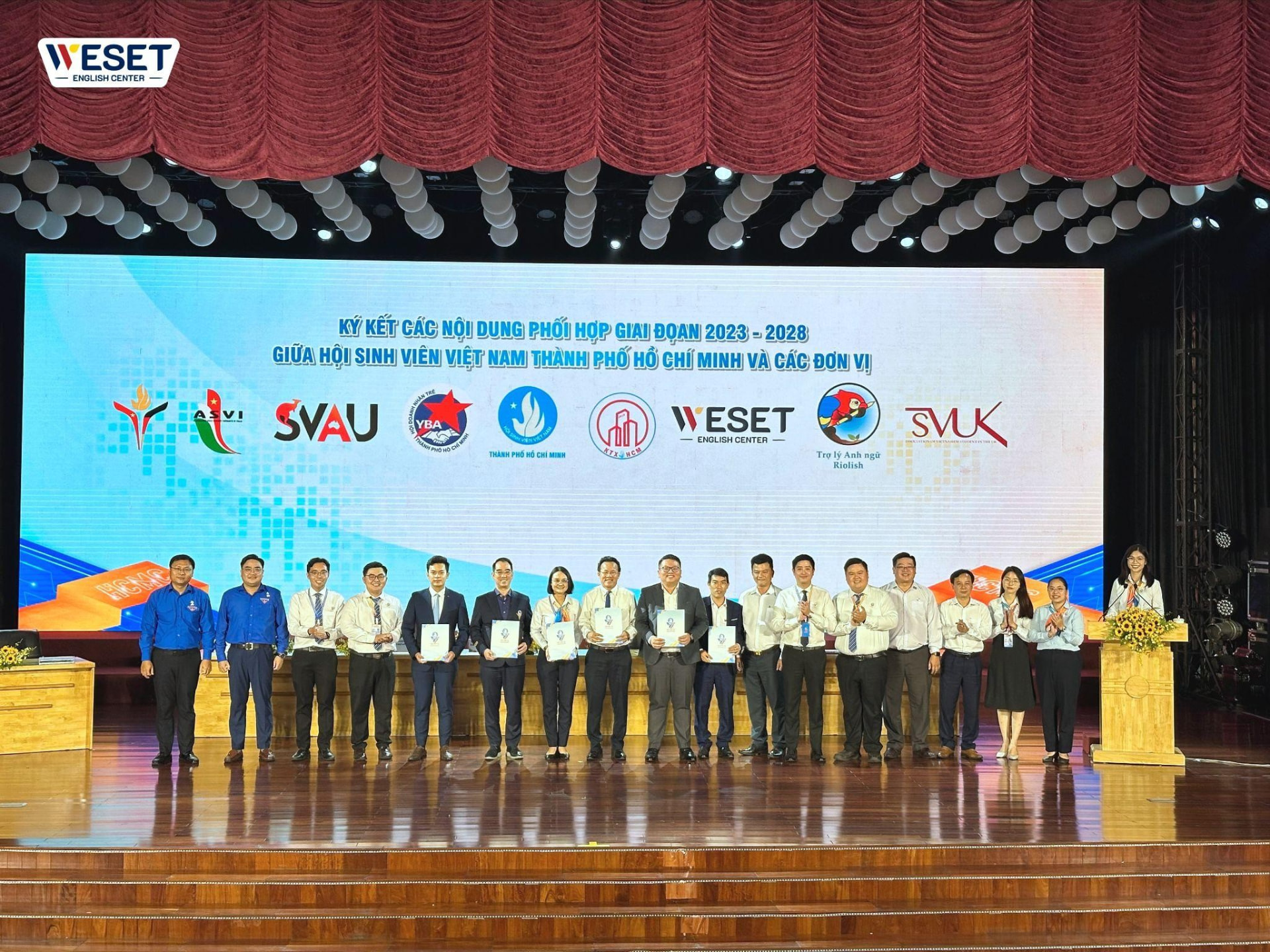 Lễ ký kết giữa WESET và Hội Sinh viên Việt Nam TP. Hồ Chí Minh